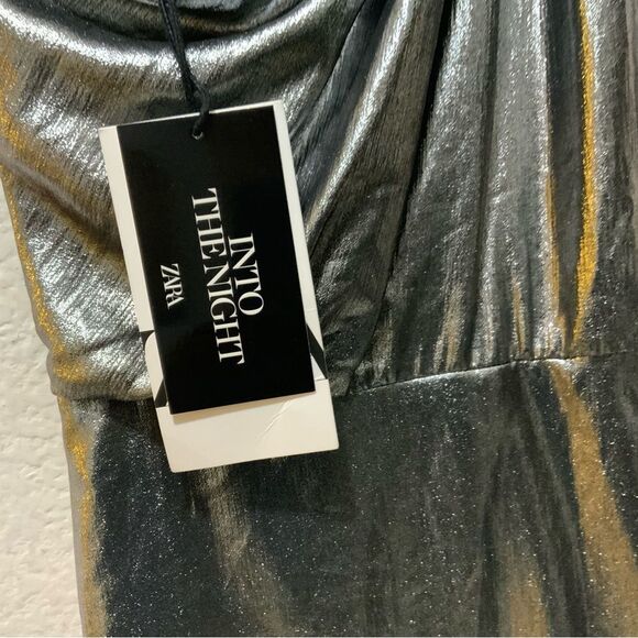 NWT Zara Limited edition asymmetrical dress into the night size M - Picture 9 of 11